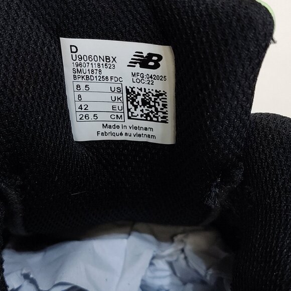 New Balance 9060 Prism Purple Vibrant Spring U9060NBX Men 8.5 Mesh/Leather Upper - Picture 16 of 16